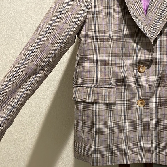 Nasty Gal The Morning After check oversized blazer - Picture 4 of 5